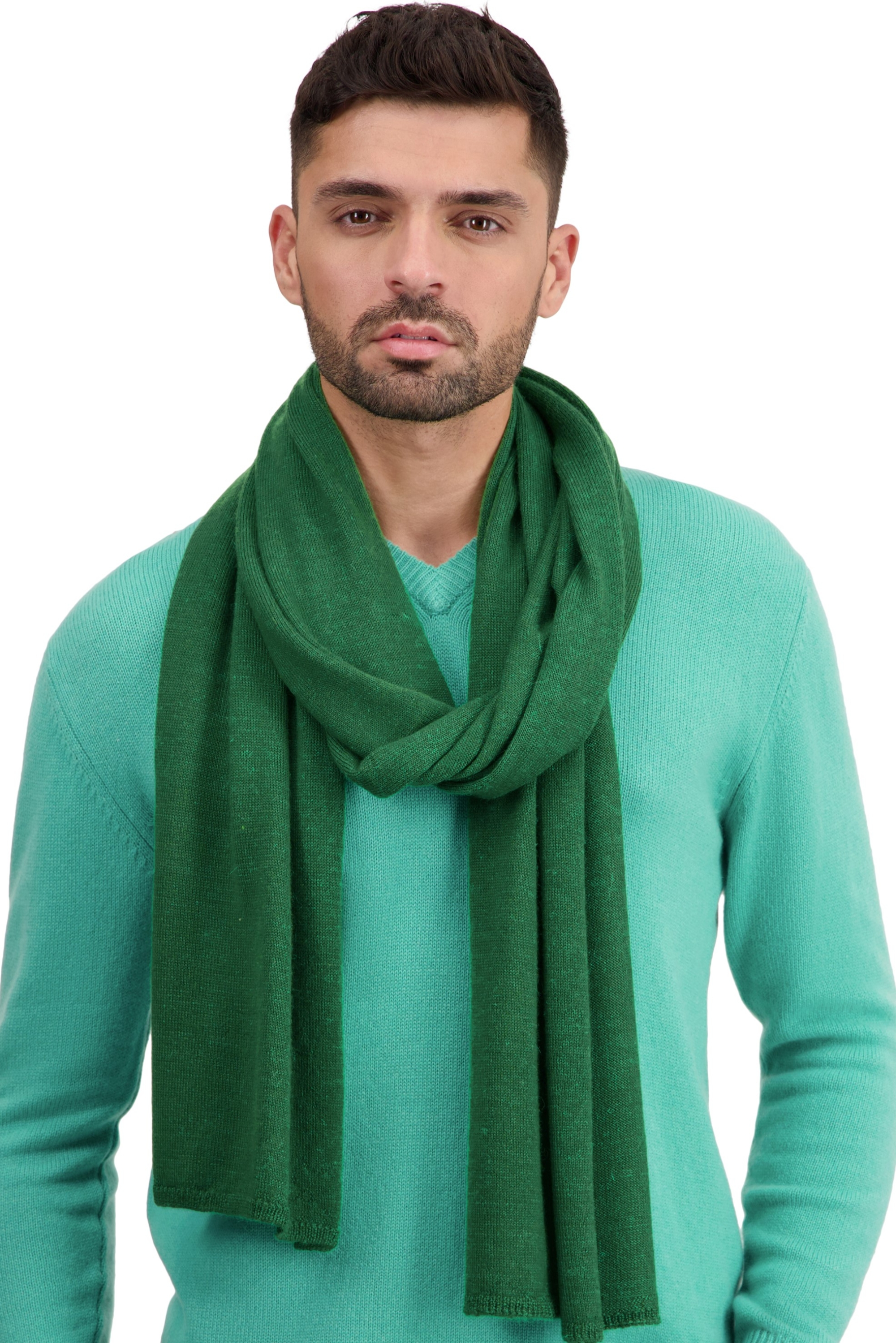 Baby Alpaca accessories scarves mufflers tyson green leaf 210 x 45 cm